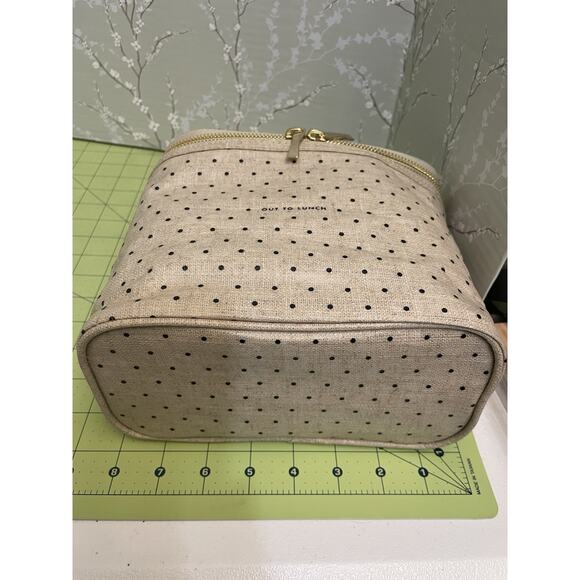 Kate Spade New York Out To Lunch Insulated Bag Zippered Make Up Tote Polka Dot - Picture 7 of 11
